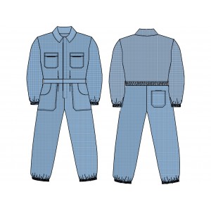 FATO MACACO ANTIESTÁTICO AZUL CLARO CE * 